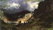 Albert Bierstadt Storm in the Rocky Mountains, Mt Rosalie Spain oil painting artist